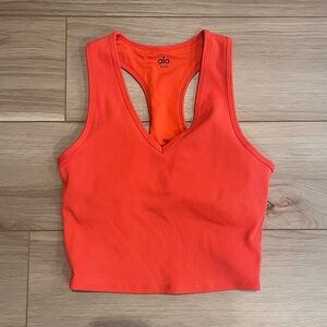 Alo Yoga Ribbed Cropped Racerback Tank